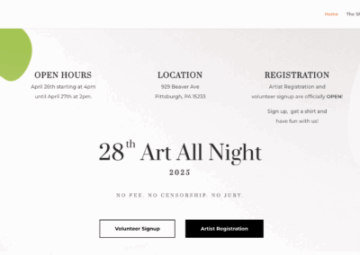 Art All Night Website
